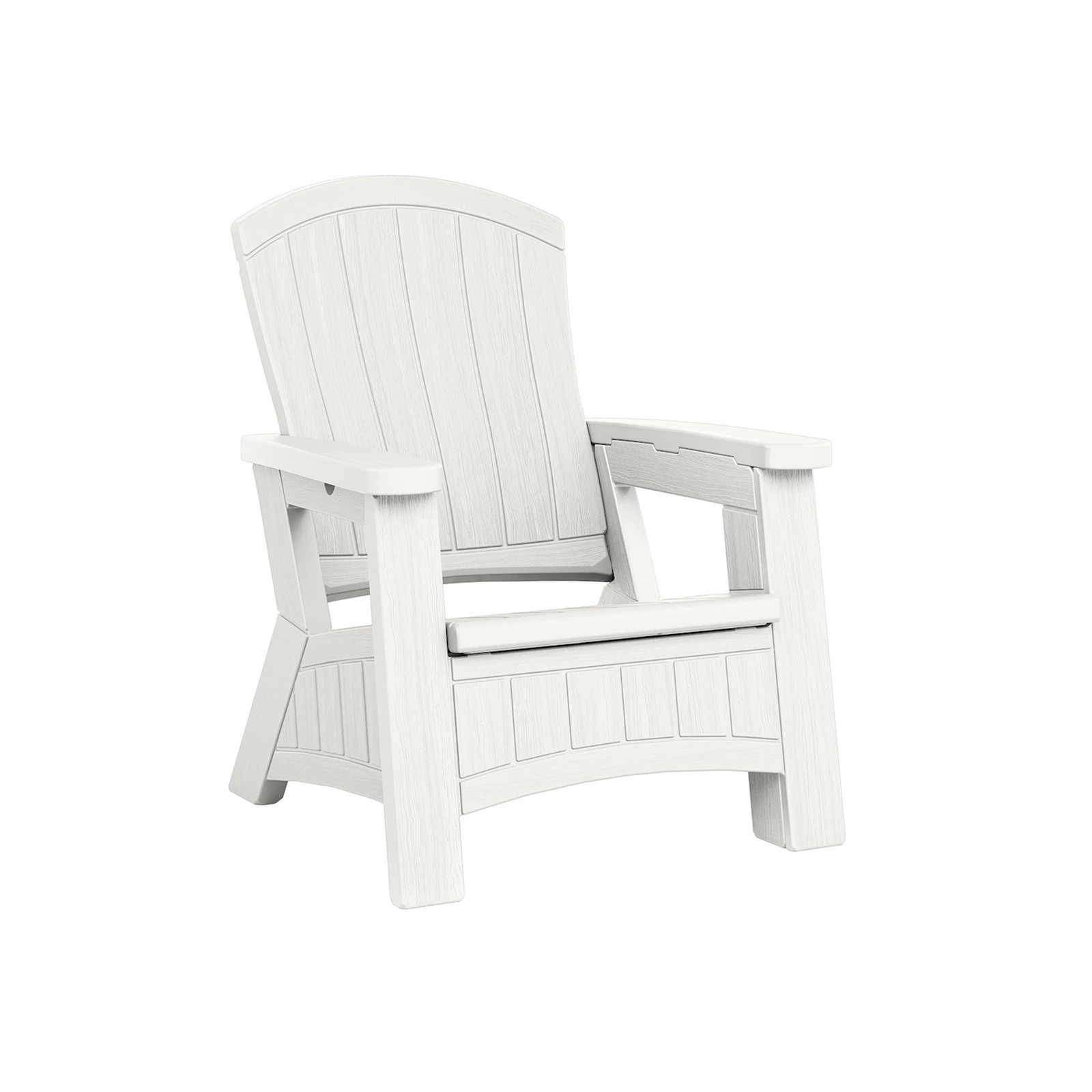 Suncast Adirondack Chair with Storage, White Cube | Kohl's