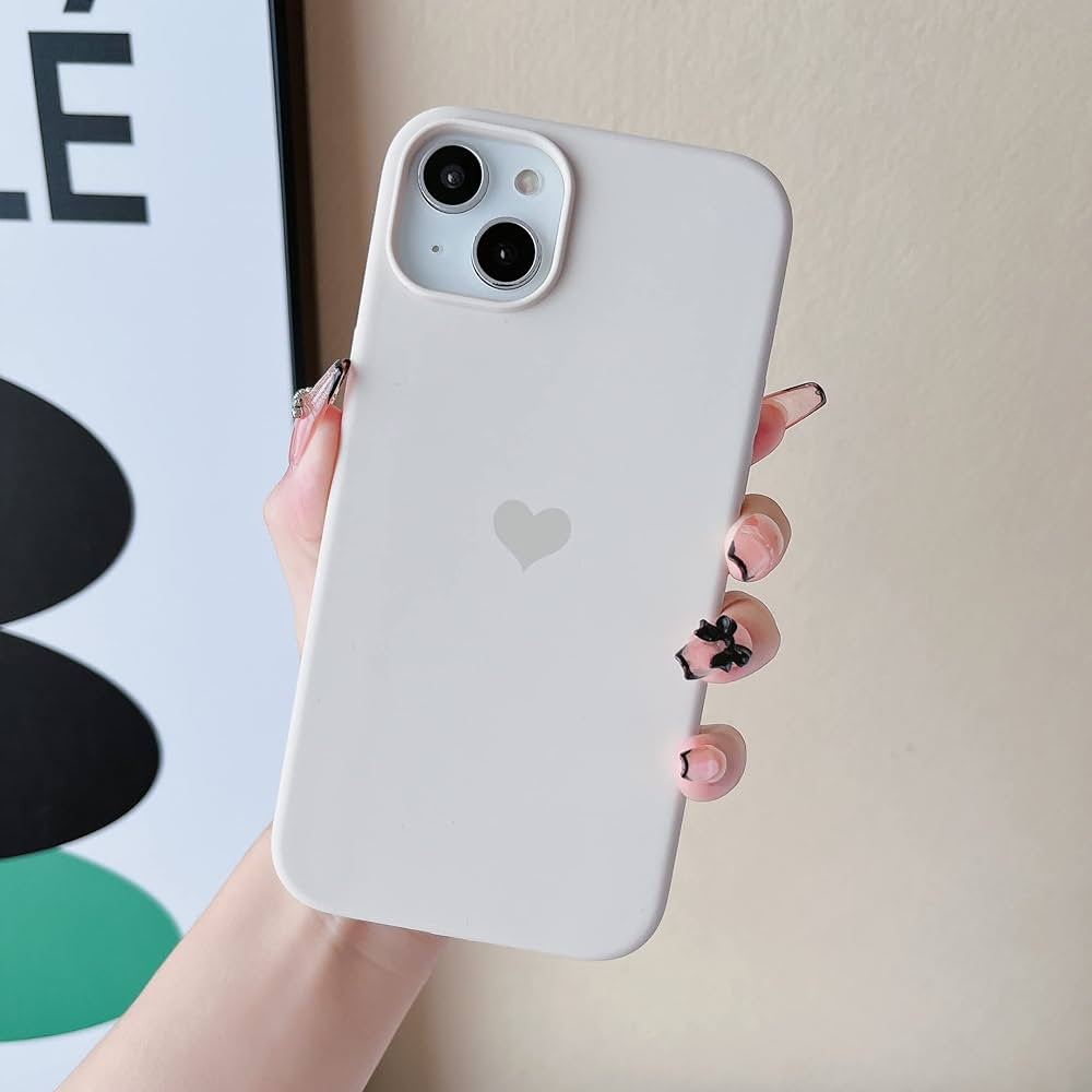 Jmltech for iPhone 14 Plus Case Silicone Women Girls Heart with Soft Anti-Scratch Microfiber Lini... | Amazon (US)