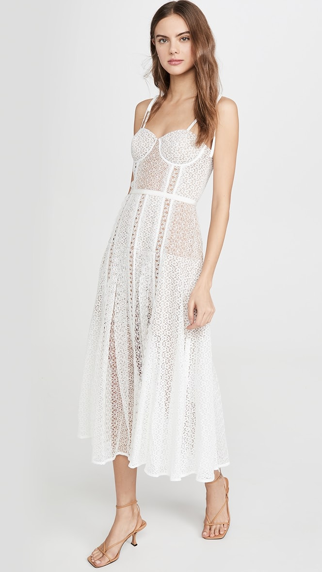 Lace Panel Midi Dress | Shopbop