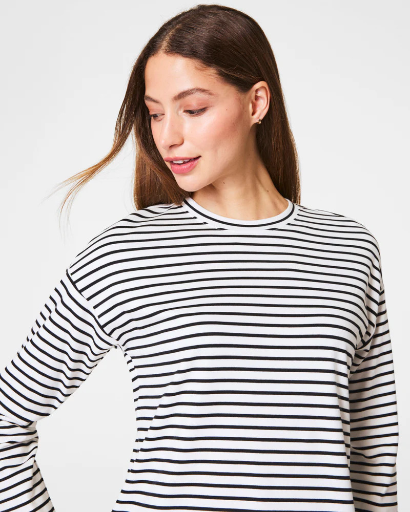 Cotton Long Sleeve Crewneck Top | Spanx