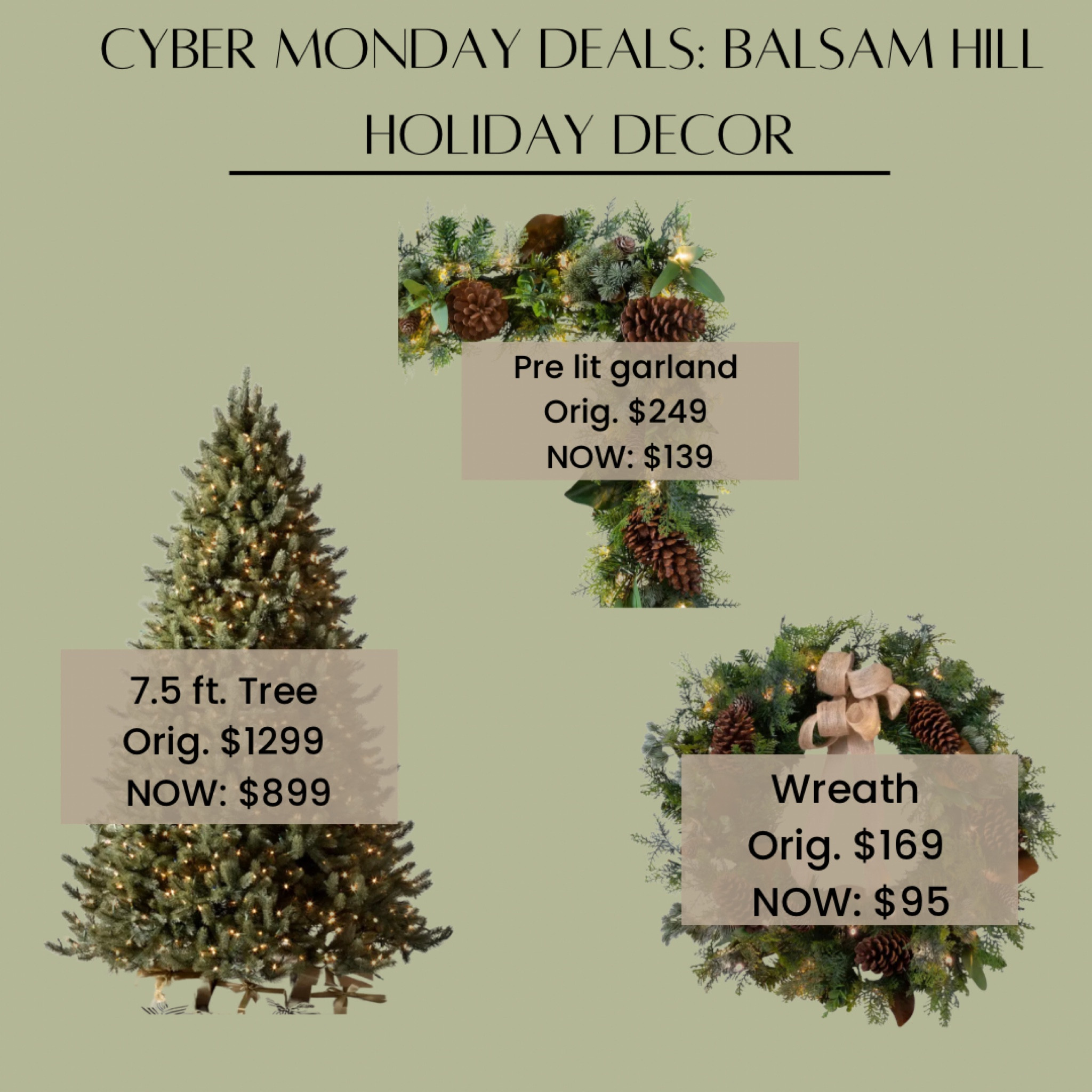🚨 CYBER MONDAY DEALS 🚨 

The ever popular Balsam Hill company is offering great deals on their products. 🎄

#LTKHoliday #LTKCyberweek #LTKSeasonal