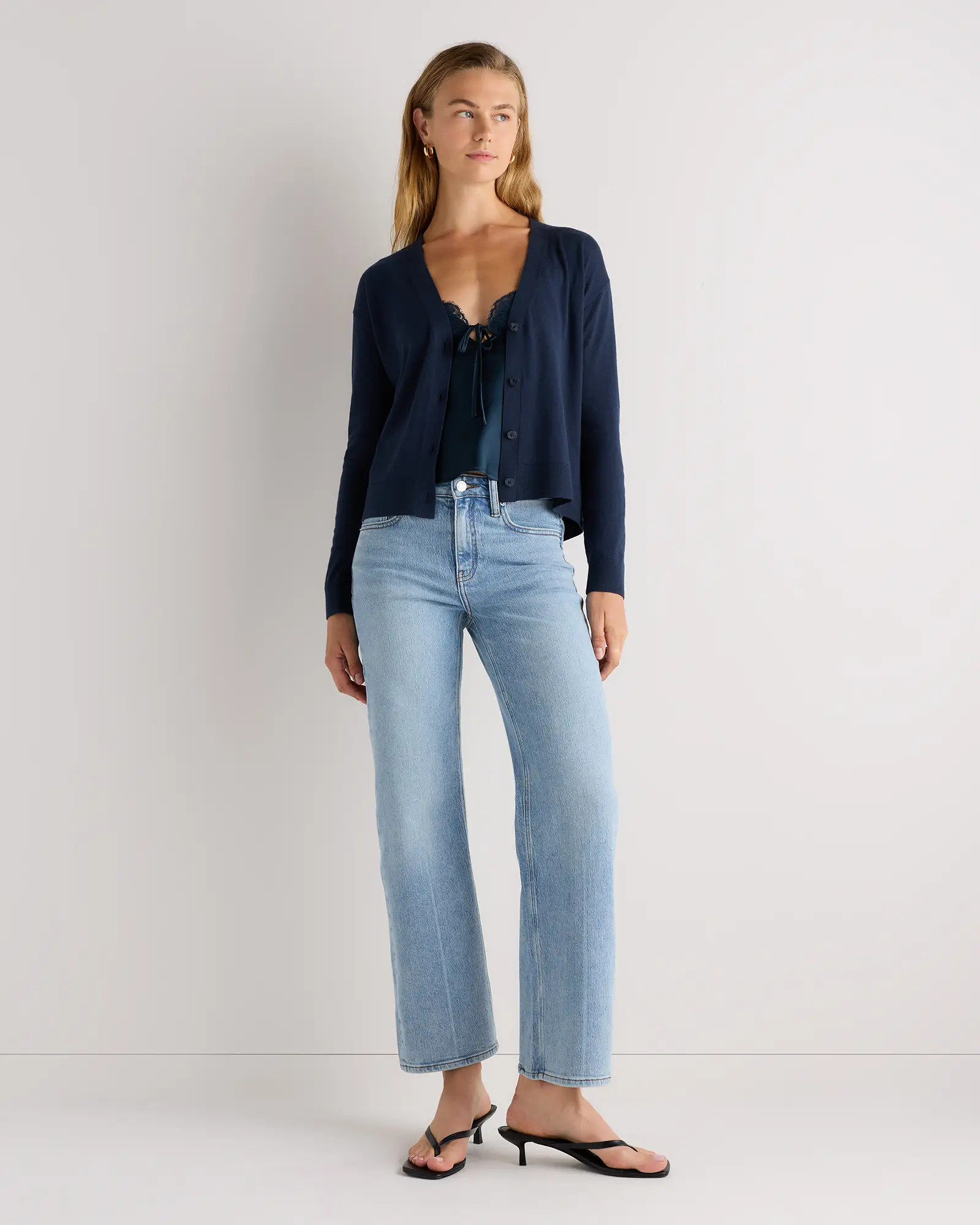 Bella Stretch Relaxed Straight Jeans | Quince