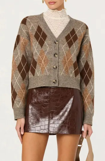 ASTR the Label Ashtyn Argyle Cardigan | Nordstrom | Nordstrom