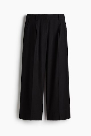 H & M - Wide-Leg Linen-Blend Pants - Black | H&M (US + CA)