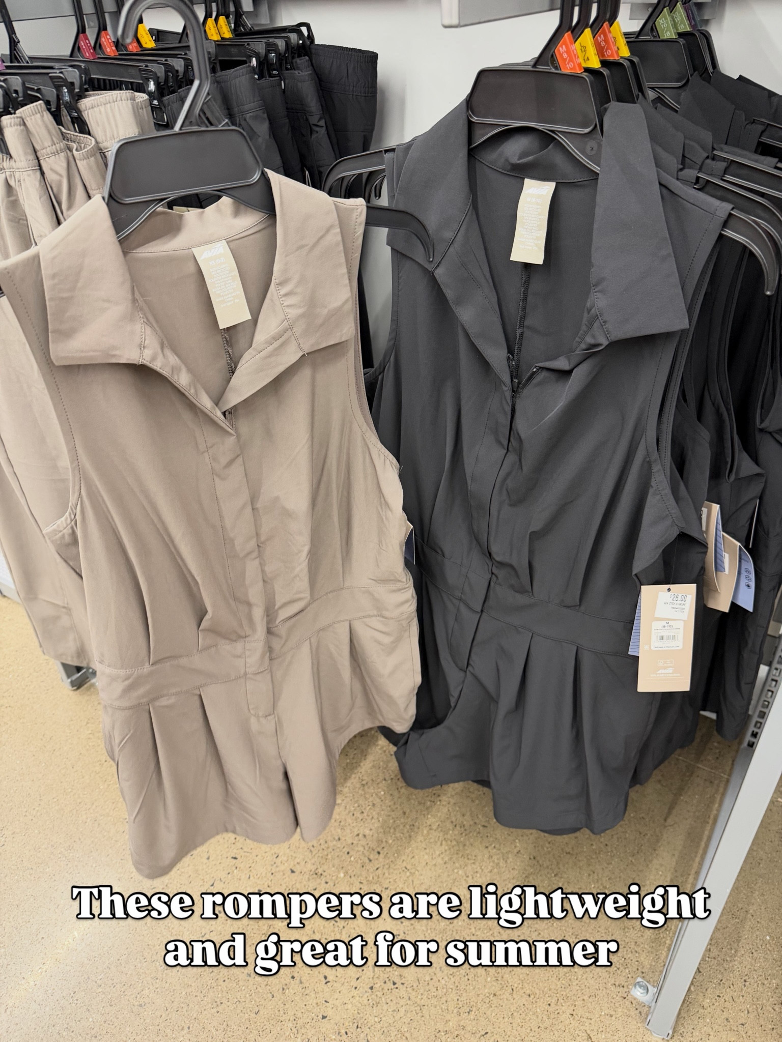 Featherstretch rompers at Walmart, this is a lightweight fabric that’s great for summer. #walmartfashion