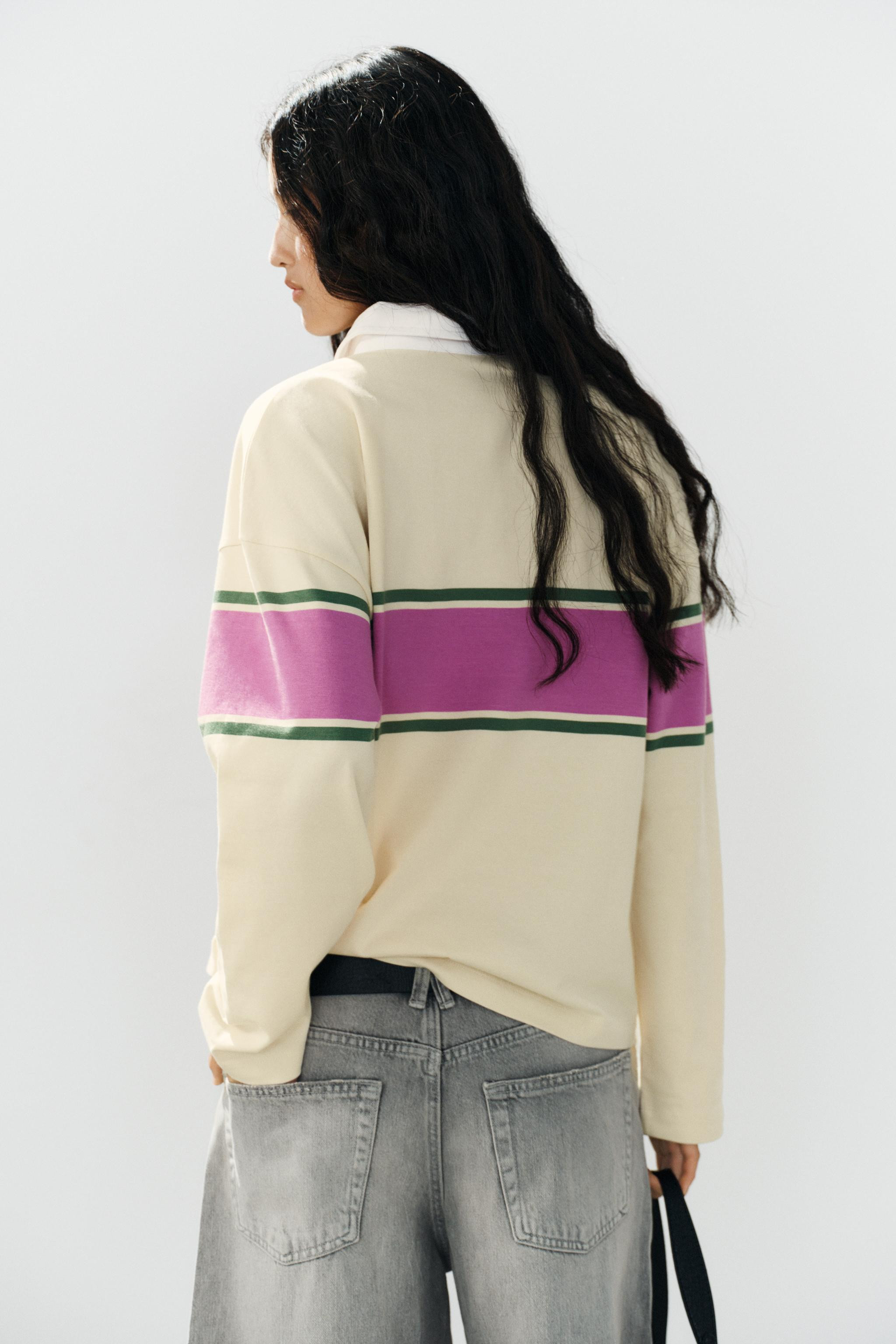 CONTRAST STRIPED POLO SHIRT | Zara US