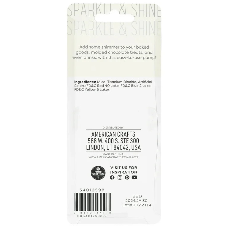 Sweetshop Silver Dust Pump .35oz Dessert Toppings | Walmart (US)