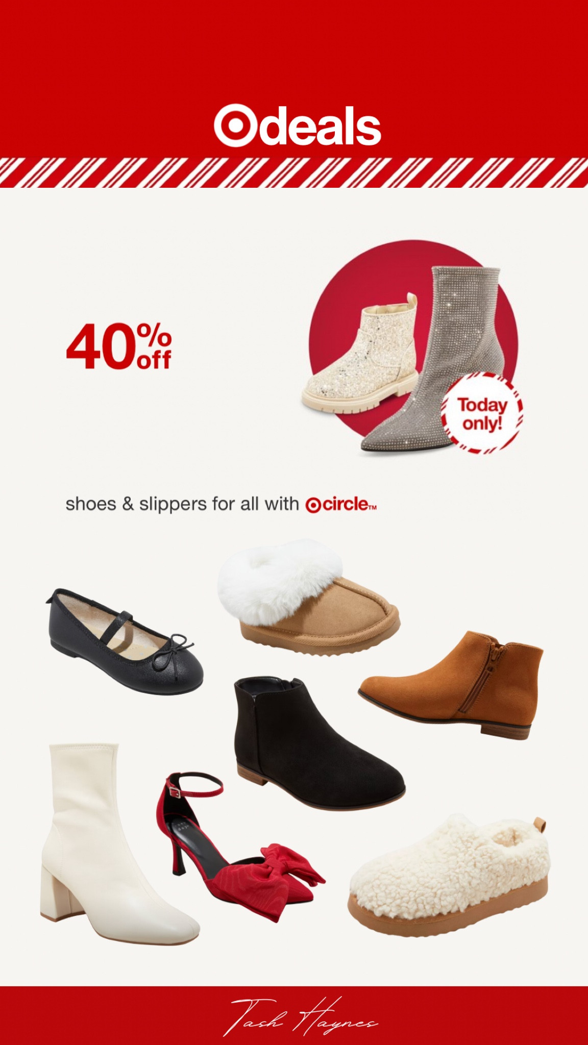 TODAY ONLY! 40% off shoes + slippers for all at Target. ♥️

#LTKCyberWeek #LTKSaleAlert #LTKFamily
