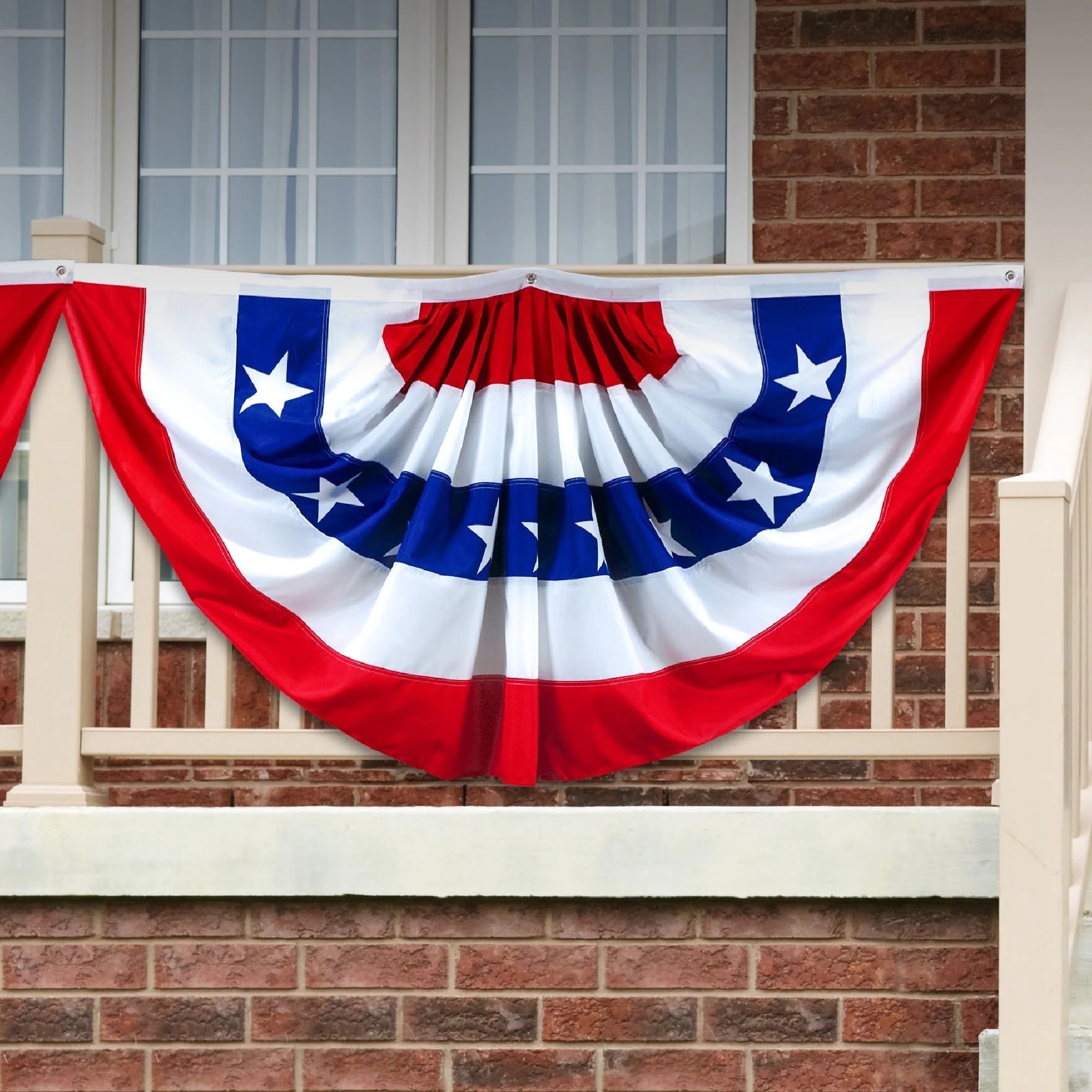 G128- 4th of July Decor 3x6 ft Patriotic Decoration Printed American Fan Flag USA Bunting | Walmart (US)