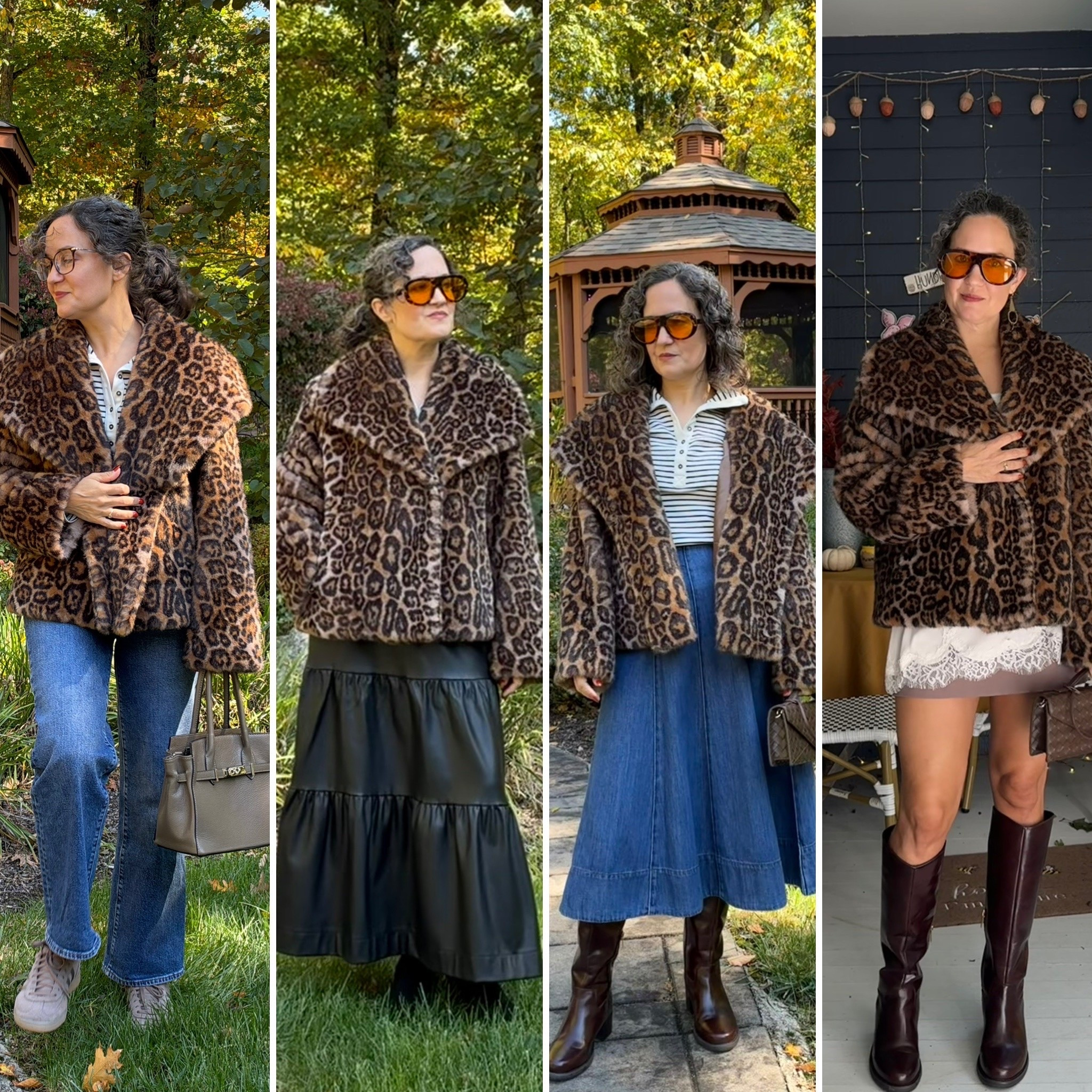 Leopard statement coat three ways! I’ll be wearing this Sam Edelman coat all autumn 🍂