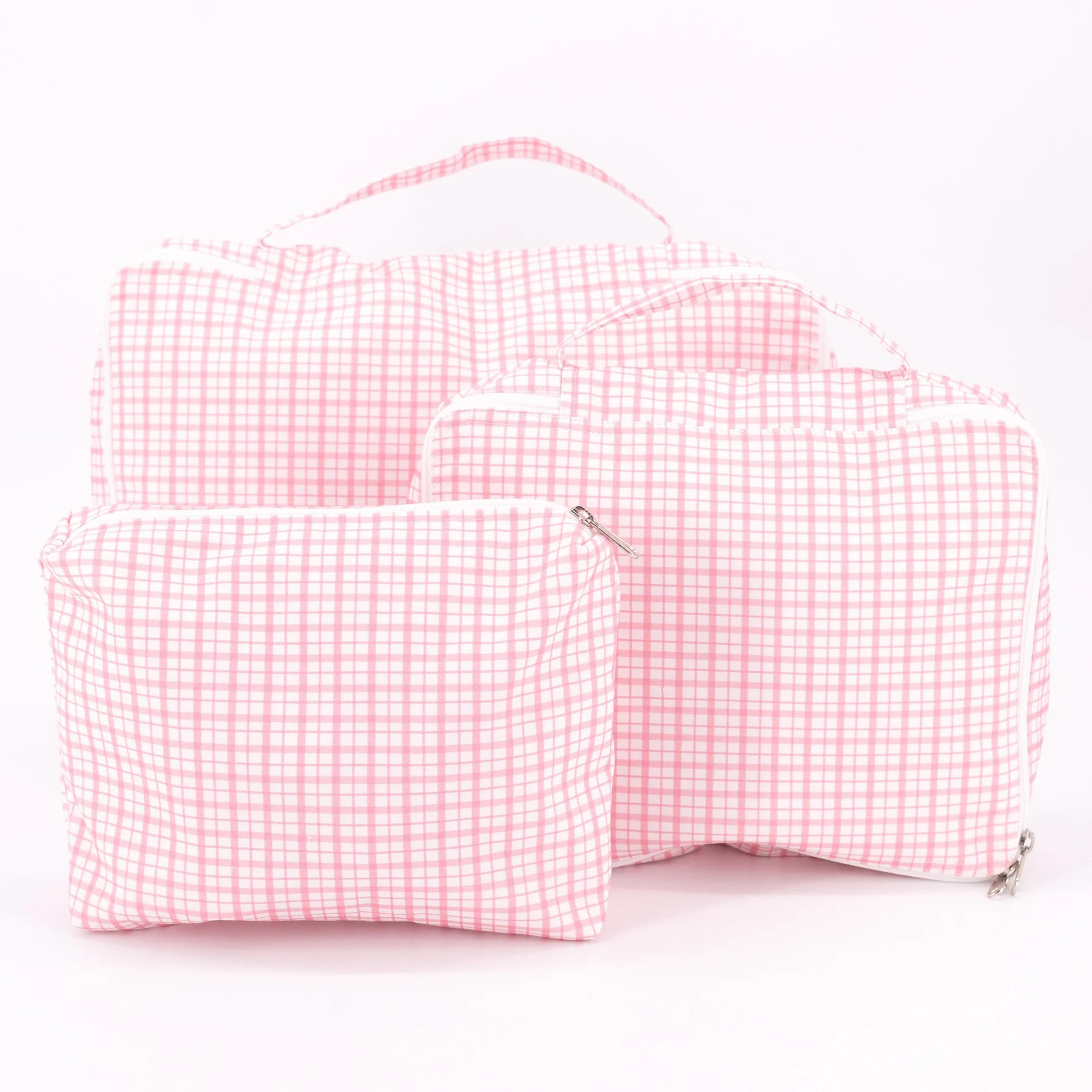 Dondolo Gives Packing Cubes (Set of 3) - Amor Pink Gingham | Dondolo