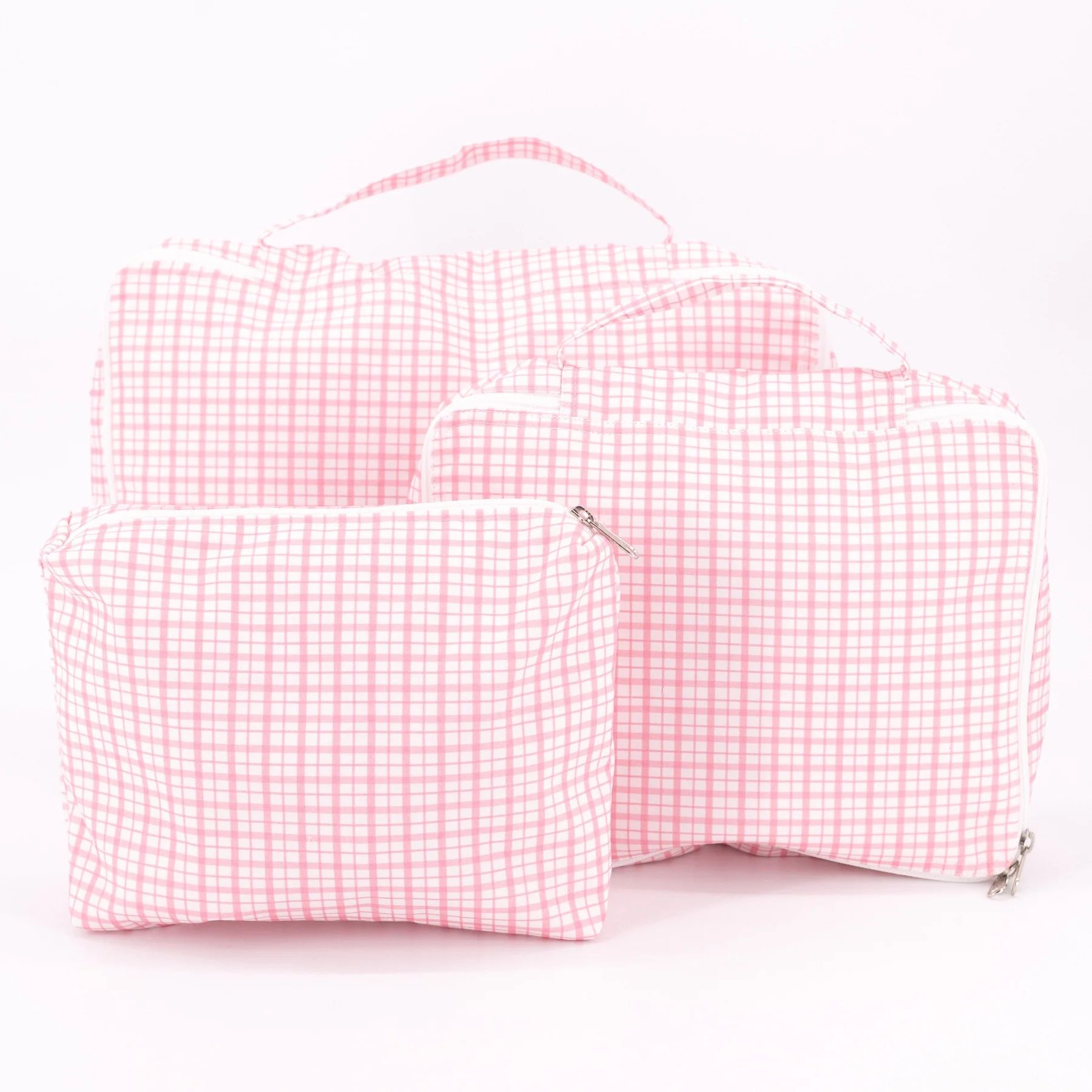 Dondolo Gives Packing Cubes (Set of 3) - Amor Pink Gingham | Dondolo