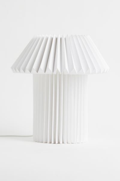 Pleated Paper Table Lamp - Light pink - Home All | H&M US | H&M (US + CA)