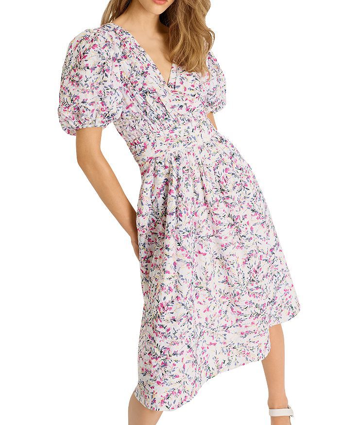 Flores Puff Sleeve Midi Dress | Bloomingdale's (US)