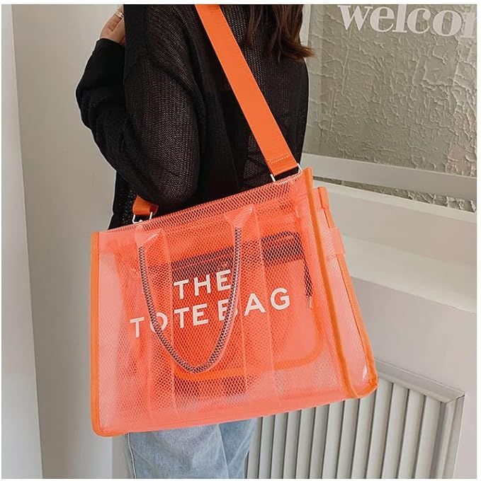 LMKIDS Tote Bag for Women, Plastic Tote Bag Travel Tote Bag Women Shoulder Handbag Crossbody Bag ... | Amazon (US)