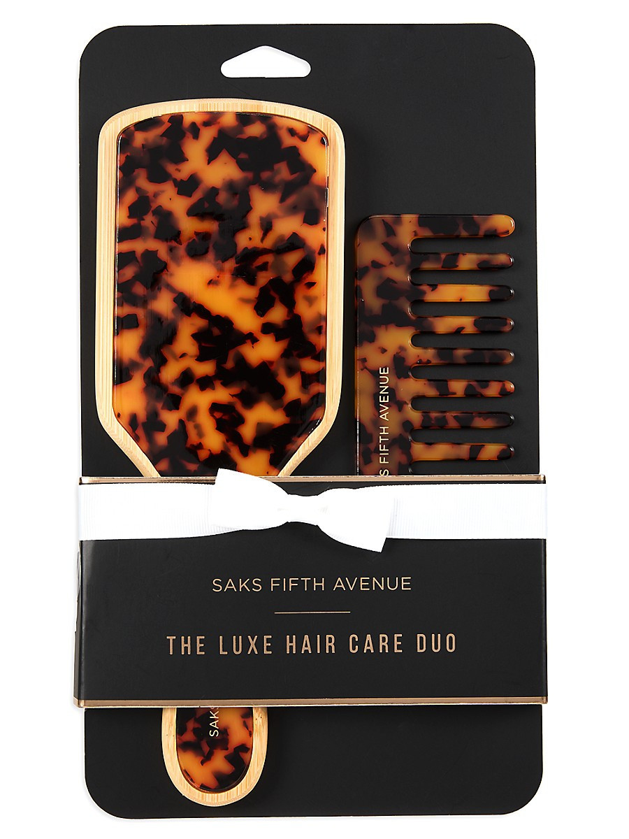 Saks Fifth Avenue Women's 2-Piece Hair Brush & Comb Set - Tortoise | Saks Fifth Avenue OFF 5TH
