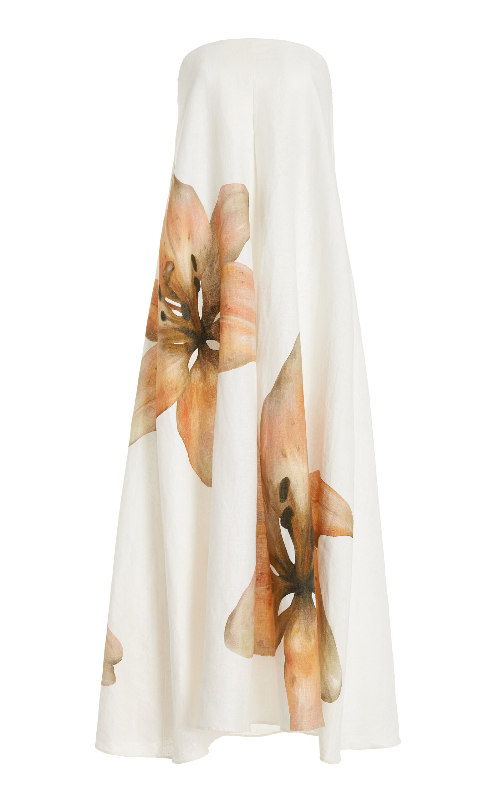 Significant Other - Parisa Strapless Printed Linen Maxi Dress - White - US 2 - Moda Operandi | Moda Operandi (Global)
