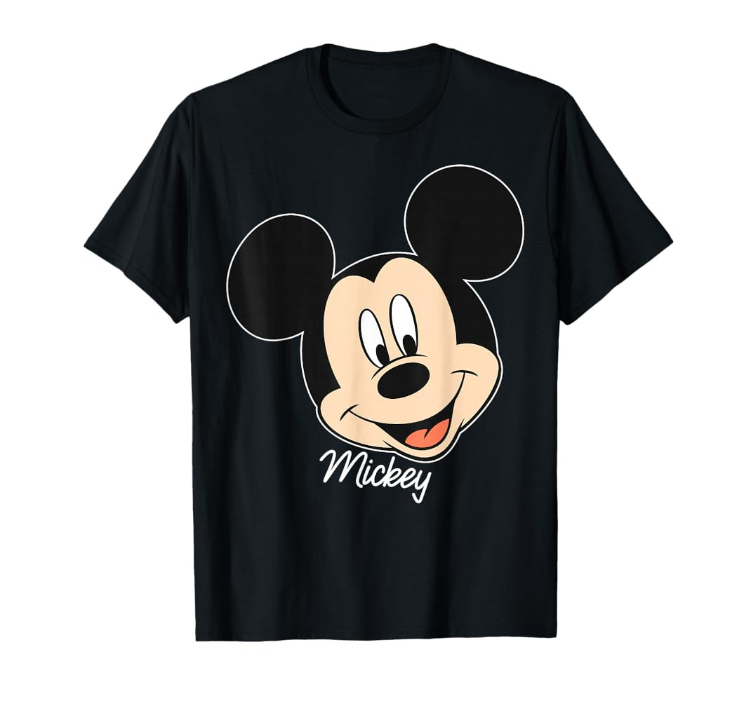 Disney Mickey And Friends Mickey Mouse Big Face T-Shirt | Amazon (US)