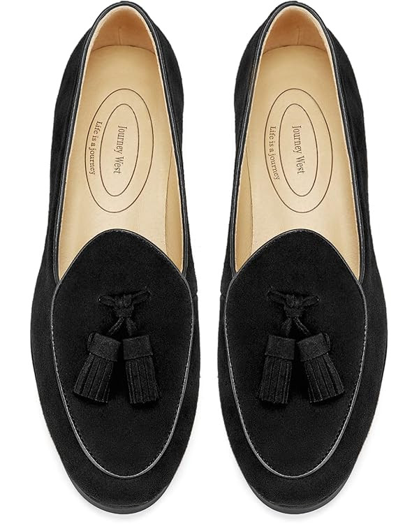 Journey West Suede Tassel Loafer for Women Slip-on Belgian Penny Loafers Shoes for Women in Many ... | Amazon (US)
