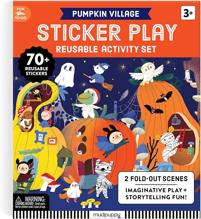 Ages 3+, 50+ Stickers, Rubber Stickers, Halloween Themed, Travel Friendly, Family Fun, Screen-Fre... | Amazon (US)