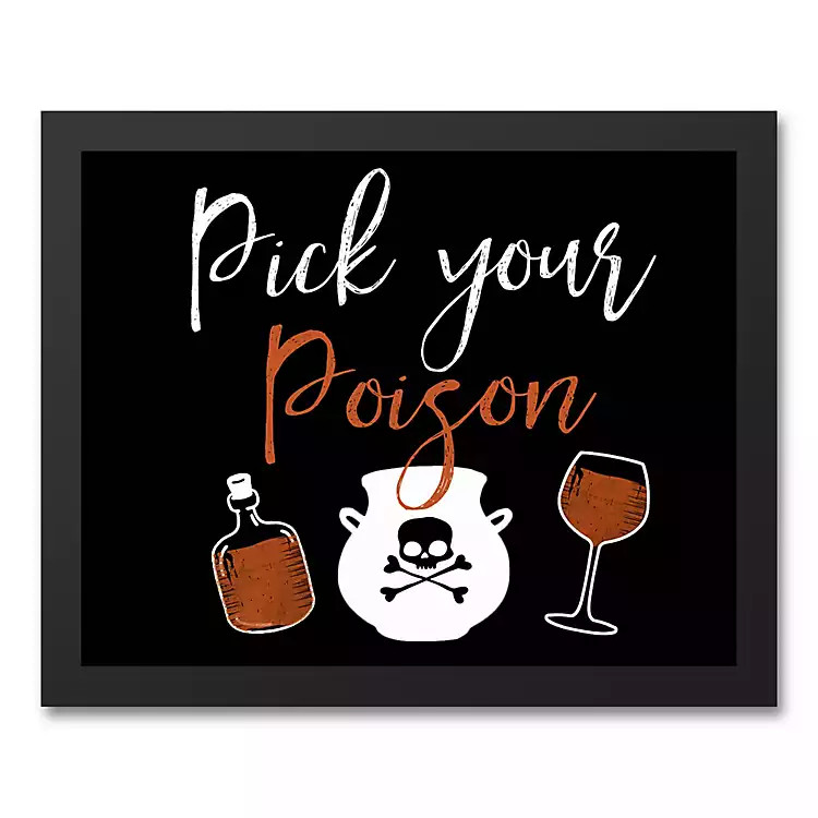 New!
											Pick Your Poison Framed Canvas Art Print | Kirkland's Home