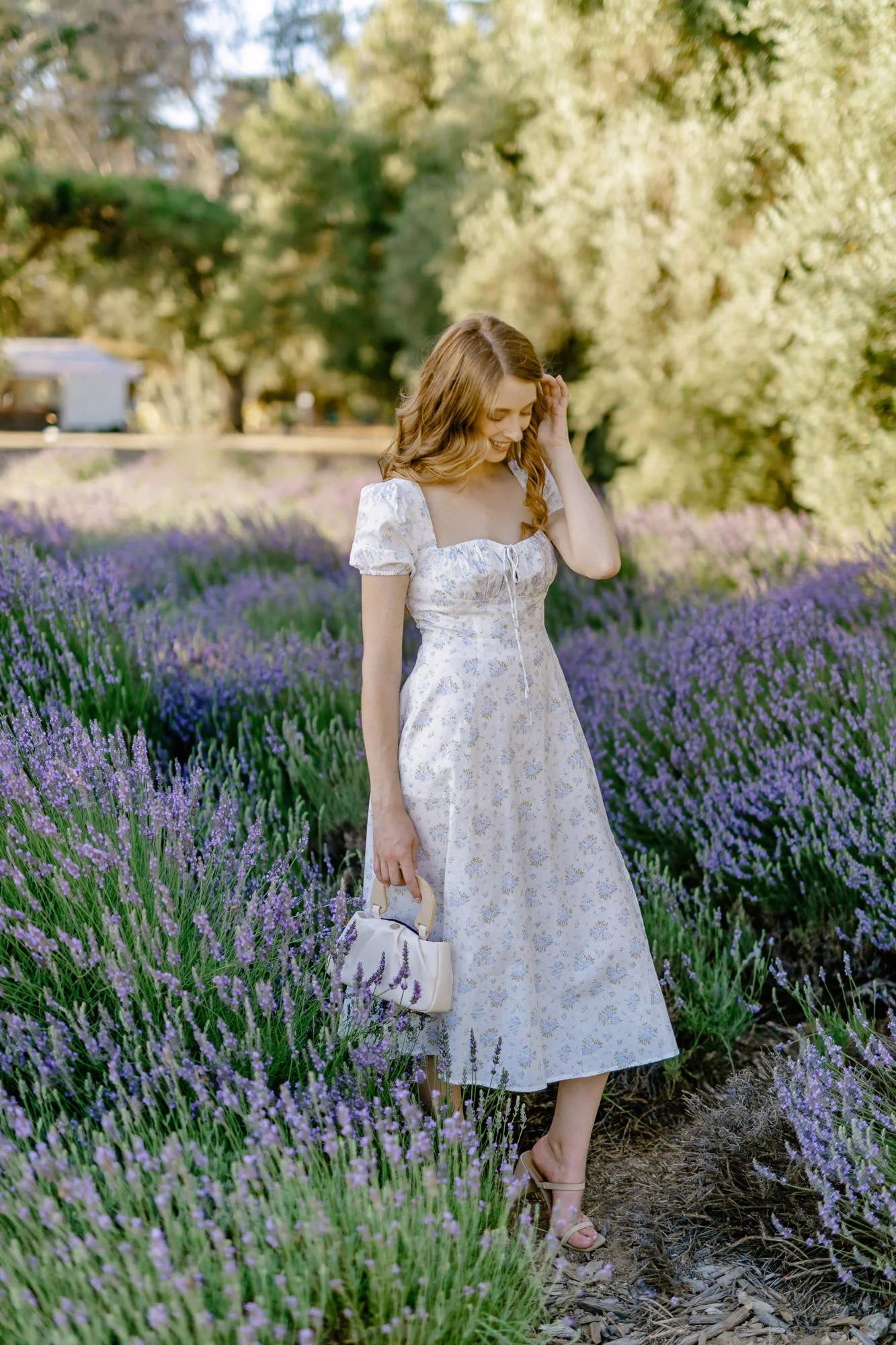Becca Square Neck Midi Dress | Morning Lavender