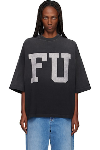 Black Relaxed 'FU Educate' T-shirt | SSENSE