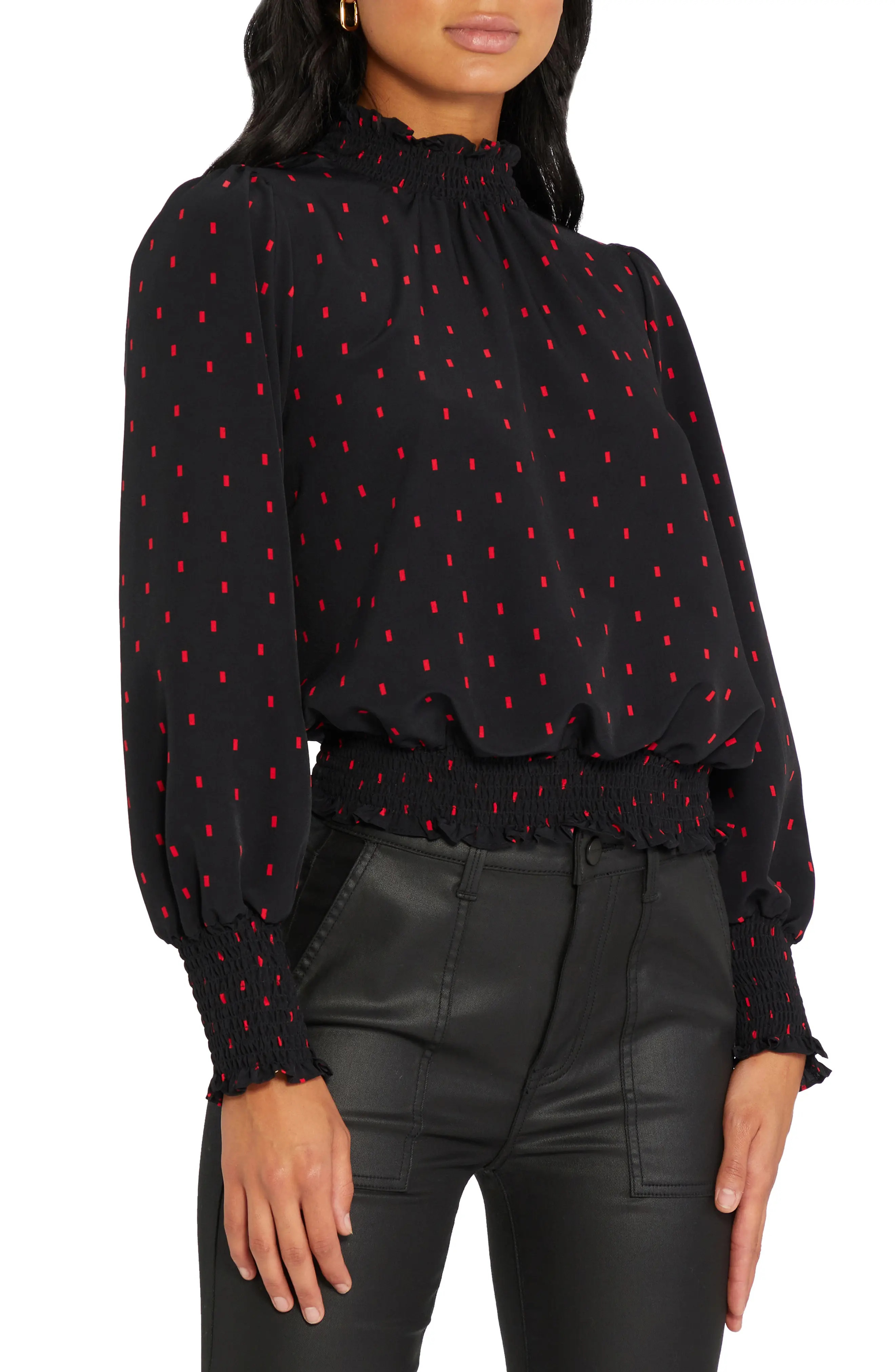 Sanctuary Lunar Confetti Print Popover Top at Nordstrom, Size X-Small | Nordstrom