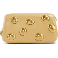 Clutch Purses for Women Formal, Elegant PU Leather Evening Bags with Chain, Trendy Gold Studs Han... | Amazon (US)