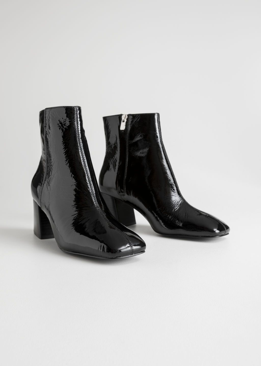 Patent Square Toe Ankle Boots | & Other Stories (EU + UK)