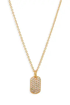 Griffen Shimmer Dog Tag Pendant Necklace | Nordstrom