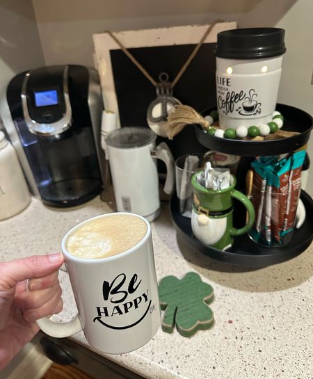 If your morning coffee doesn’t make you happy time to switch it up! My steaming frothing machine helps bring a smile to my face each morning and gives me those drive thru bougie coffee vibes! Must have coffee bar addition for all #CrazyBusyMama 


#LTKhome #LTKover40 #LTKfindsunder50