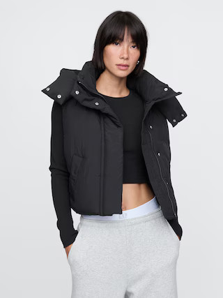 Cropped Duvet Wrap Puffer Vest | Gap (US)