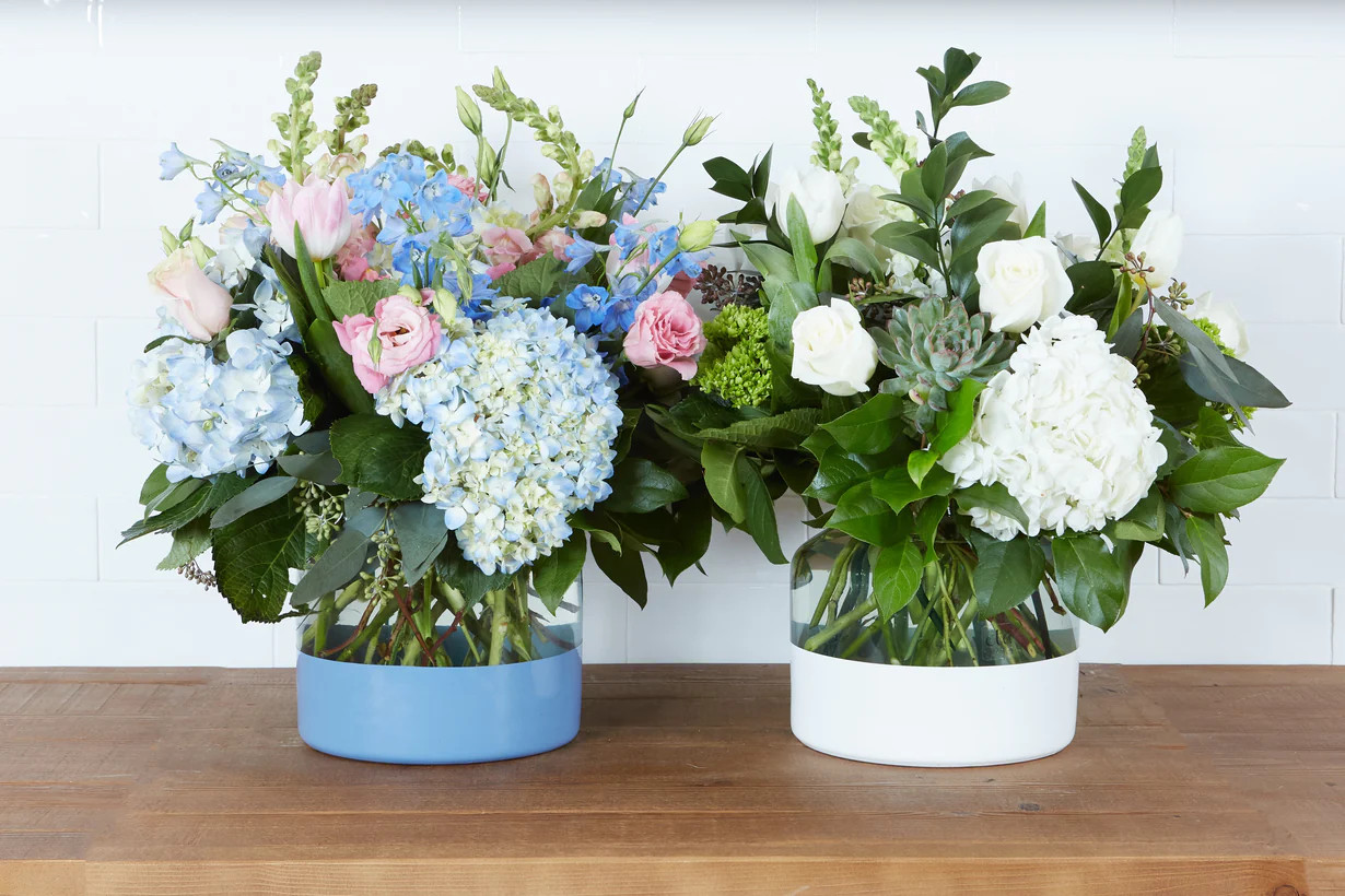 Denim Colorblock Flower Vase | etúHOME