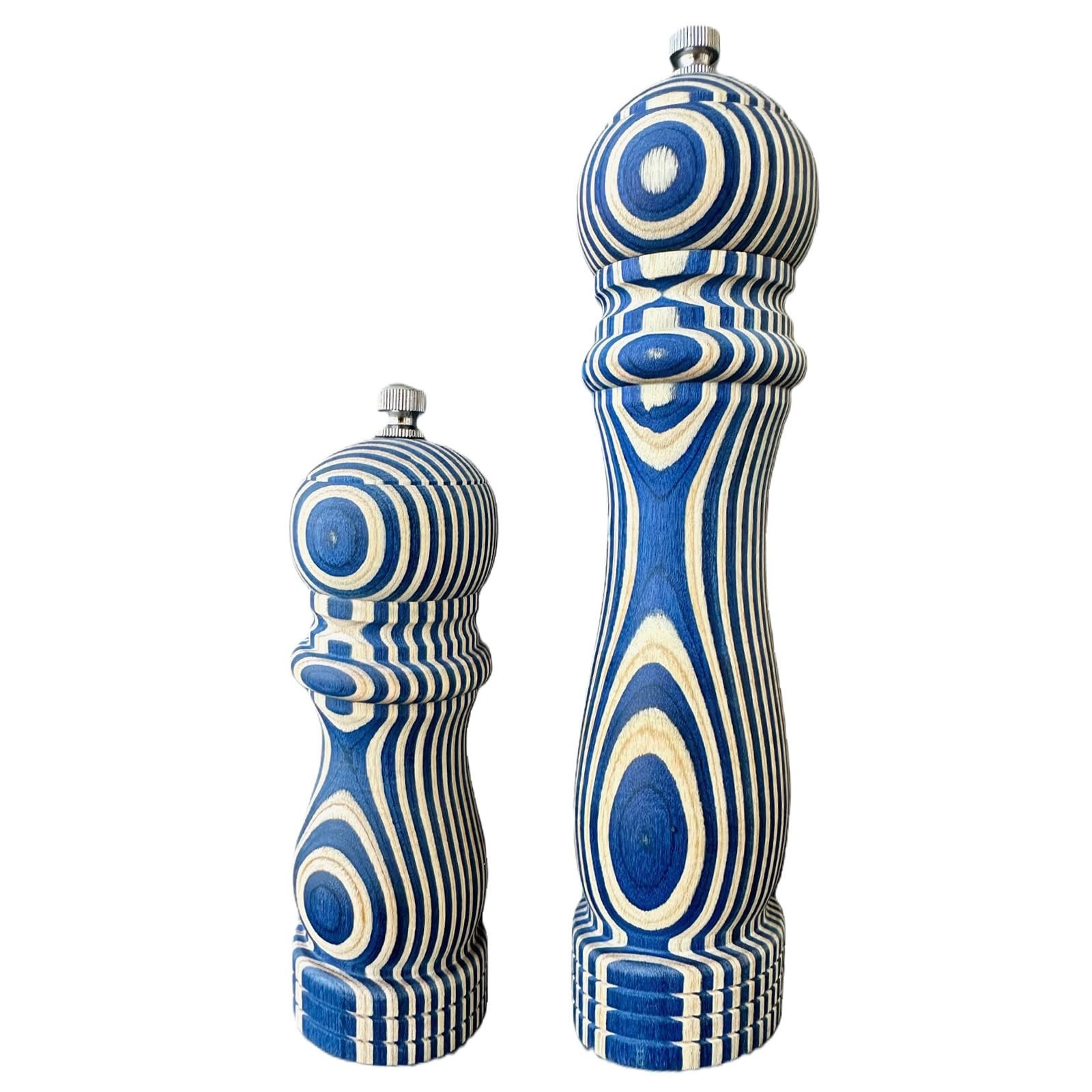 Island Bamboo Pakkawood Pepper Mill and Salt Mill Set, Blue | Amazon (US)