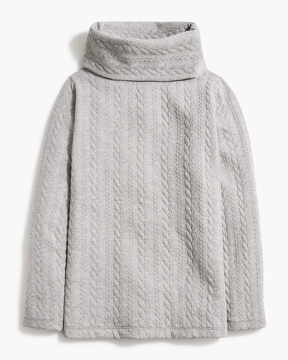 Cable-knit cowlneck top | J.Crew Factory