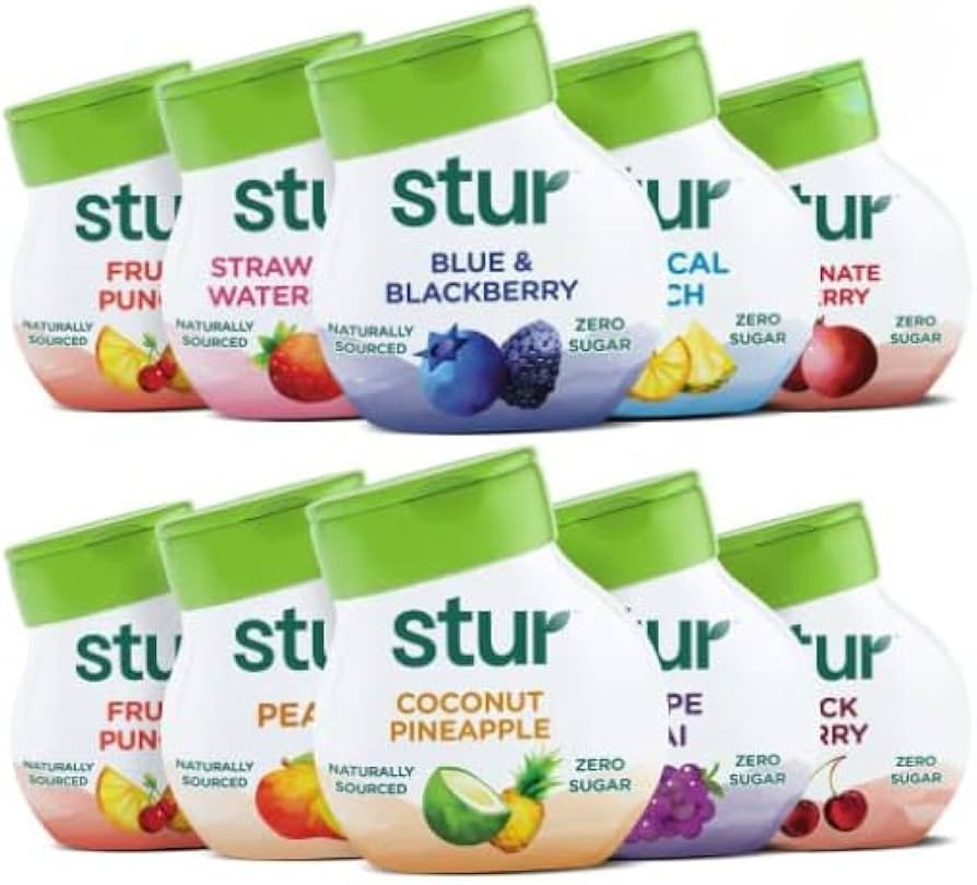 Stur Liquid Water Enhancer | The Ultimate 10-Pack Variety Pack | Naturally Sweetened | High in Vi... | Amazon (US)