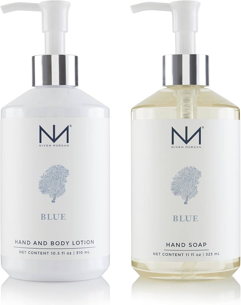 Niven Morgan Blue Hand Soap and Lotion Set | Amazon (US)