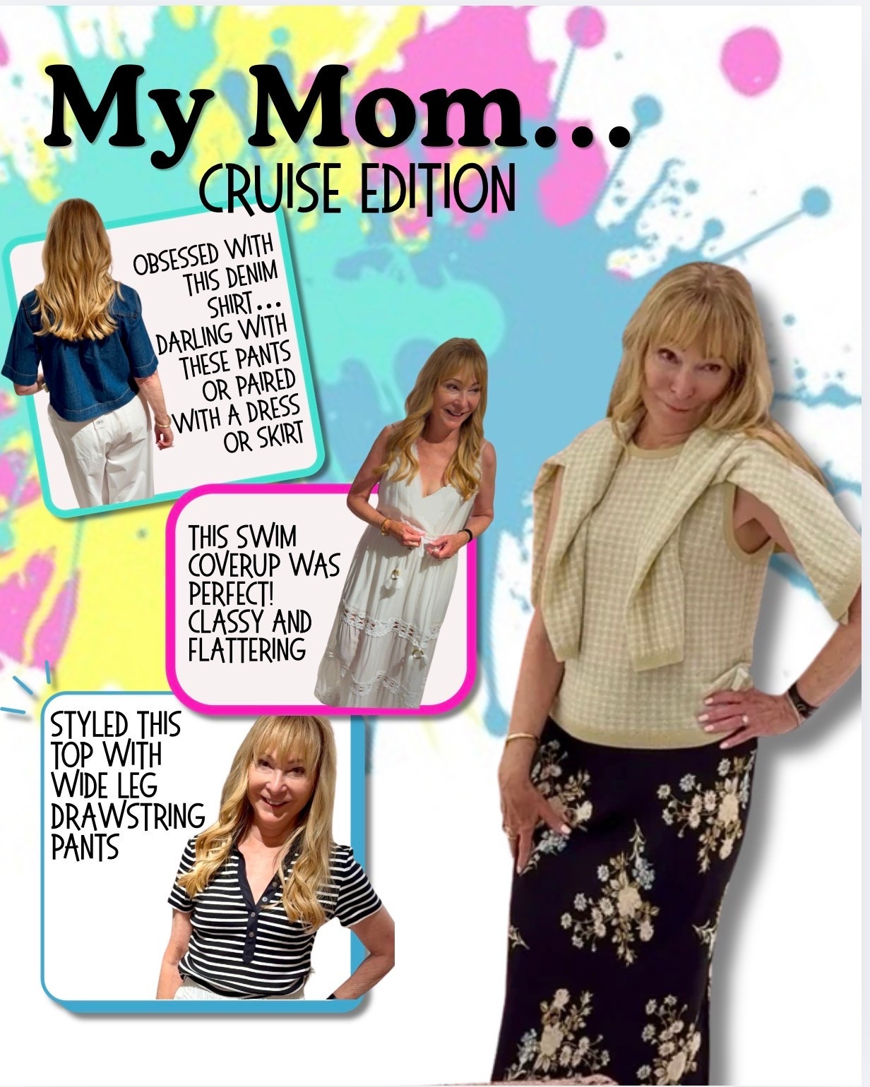 I brought my parents shopping for some new things to bring on the cruise… I love everything my mom picked out, especially that denim shirt!! sharing all the details here.  Cruisewear
Over50
Summer style 
Vacation style

#LTKmomlife #LTKOver40 #LTKTravel
