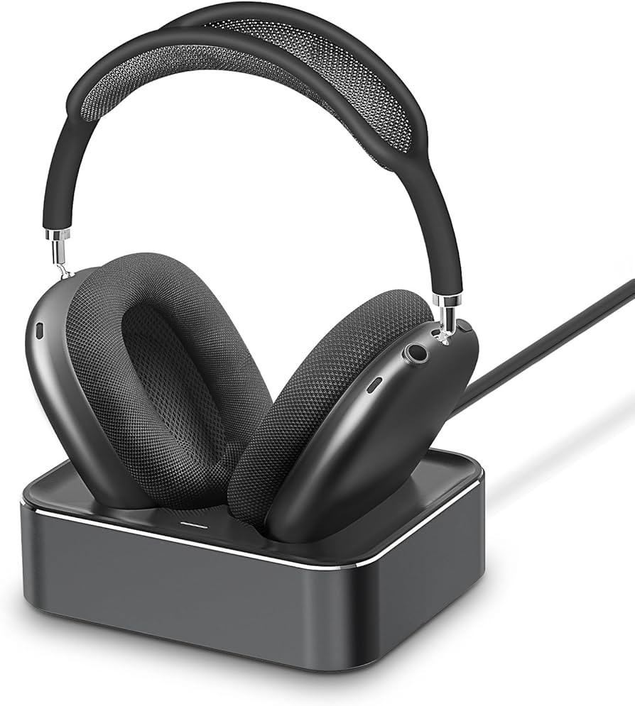Headphone Charging Station for AirPods Max 2024 & 2020 - Magnetic Headset Charger Dock with Dual ... | Amazon (US)