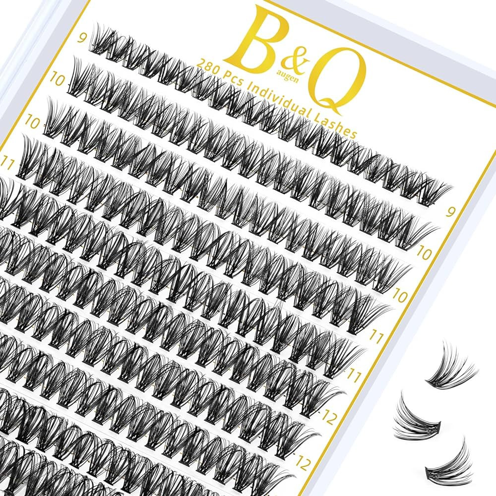 Lash Clusters 40D-0.07D-9-16MIX B&Q LASH Individual Lashes 280 Clusters False Eyelash 20D 30D 40D... | Amazon (US)