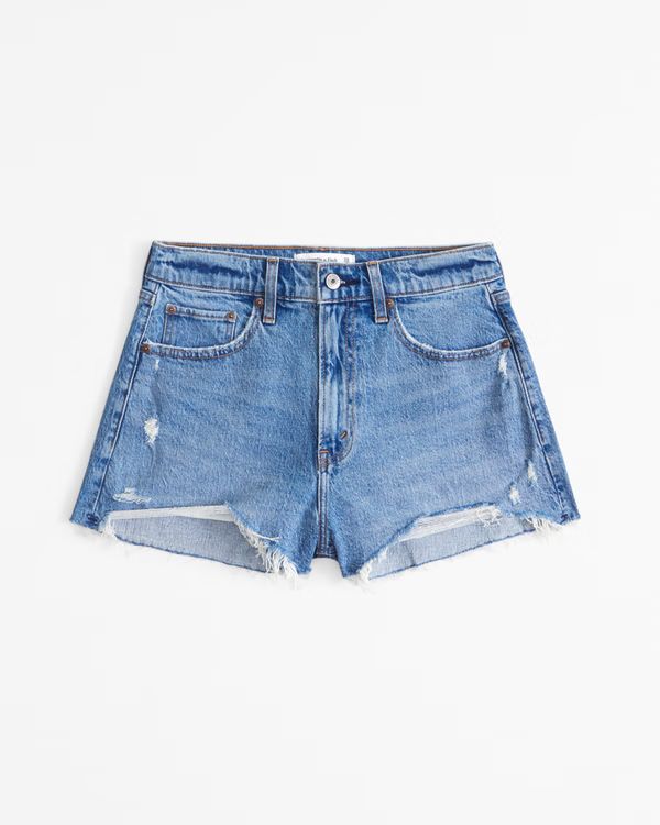 Women's Curve Love High Rise Mom Short | Women's Bottoms | Abercrombie.com | Abercrombie & Fitch (US)