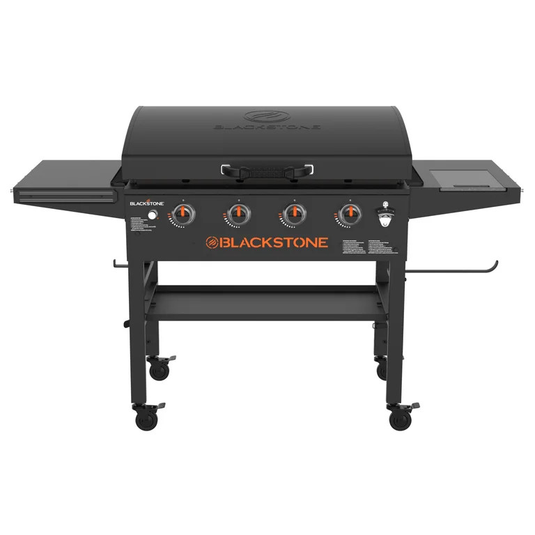 Blackstone Original Outdoor Griddle, 4-Burner 36" Propane Flat Top Grill with Hood, Black | Walmart (US)