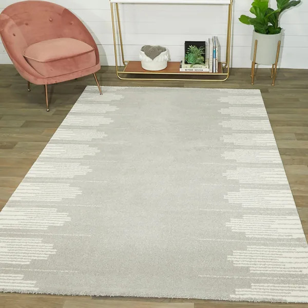DeCarlo Modern Art Deco Area Rug - 7'10" x 10' - Light GreyBrand Namebrand BaltaImage Gallery1 /... | Bed Bath & Beyond