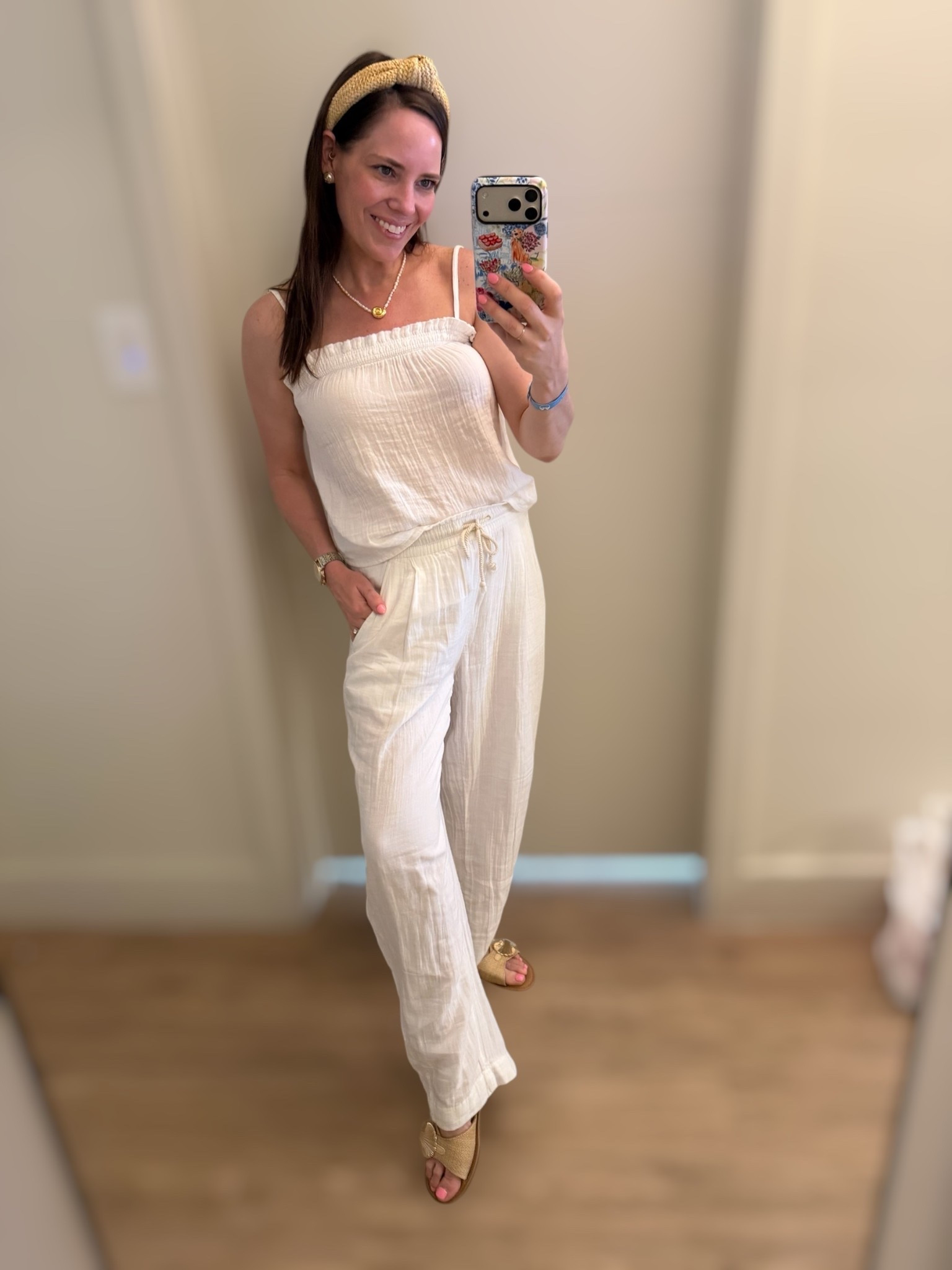 Easy Coastal Neutral Set 🌾🤍


The easiest warm-weather outfit 🤍 This crinkle gauze matching set is lightweight, breathable, and so flattering for everyday wear or vacation days 🌴☀️ I love how effortless it feels while still looking put together ✨

Styled with raffia slides, a shell necklace, and a woven headband for that perfect coastal, beachy vibe 🌊🐚 Neutral, timeless, and so easy to mix and match all season long 💛

Perfect for summer outfits, beach vacations, travel days, casual chic looks, and coastal style 🌾☀️🐚

#LTKTravel #LTKootd #LTKOver40