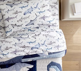 Heritage Shark Organic Sheet Set | Pottery Barn Kids