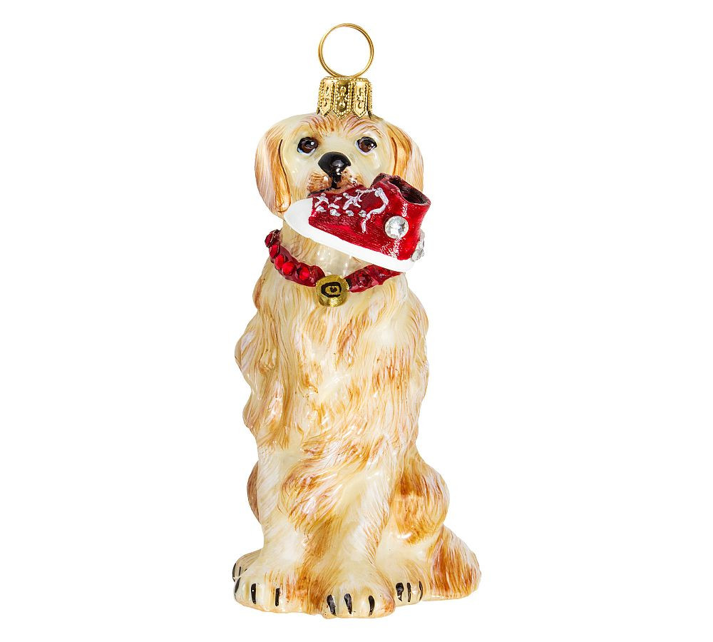 Handmade Heirloom Brown and White Bulldog  Ornament | Pottery Barn (US)