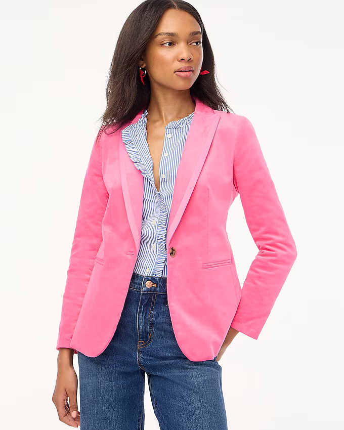 Velvet one-button blazer | J.Crew Factory