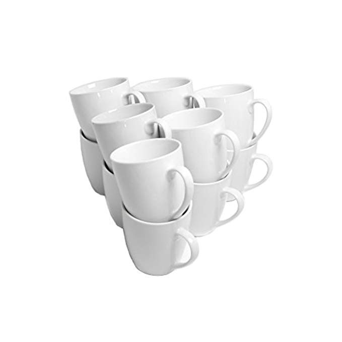 10 Strawberry Street CATERING-12-MUG-W Catering Mug Set, White | Amazon (US)