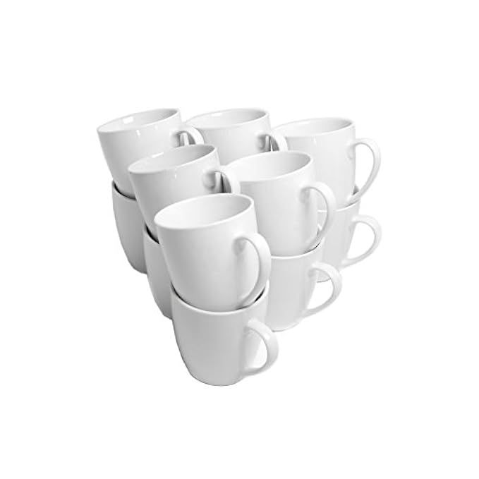 10 Strawberry Street CATERING-12-MUG-W Catering Mug Set, White | Amazon (US)